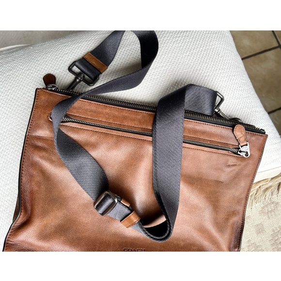COACH Manhattan Convertible Slim Messenger Bag in Brown - Picture 11 of 16